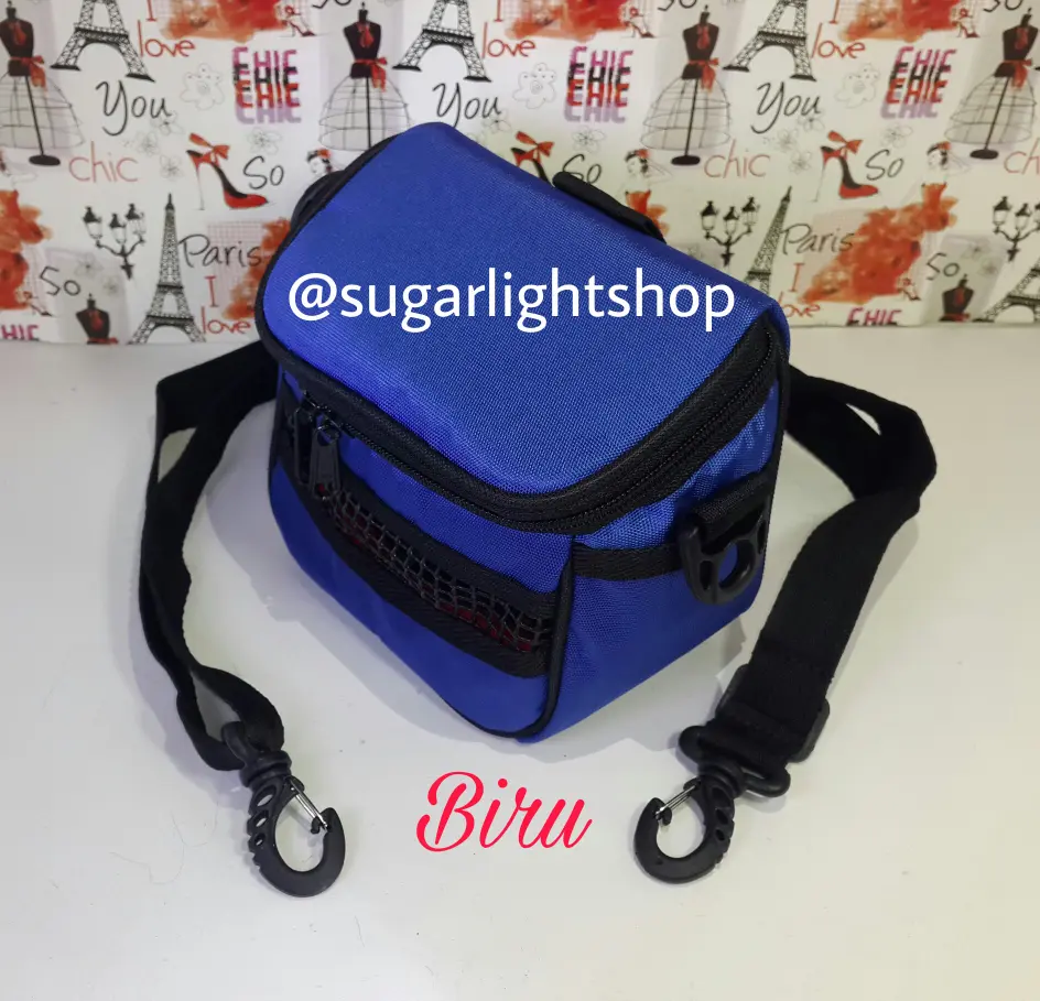 Mini Travel Pouch Oval 2 in 1 Biru, Tas Hewan Kecil Sugar Glider Tupai