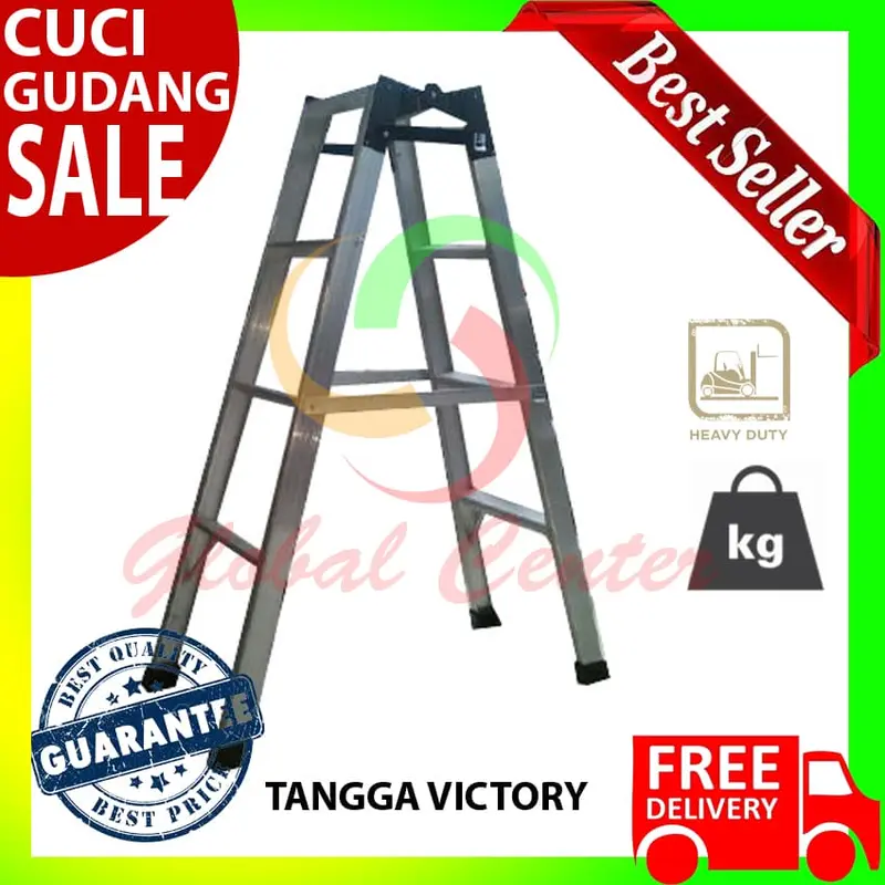 Tangga Aluminium Victory Bina Karya 2,5 m Diluruskan Jadi 5 m 0