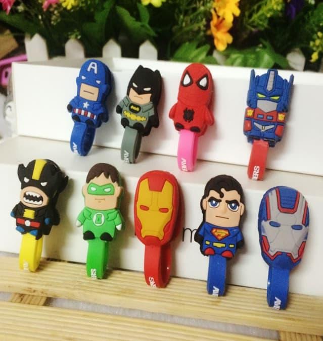 Gambar Penjepit / Penggulung Kabel Motif Pahlawan Super (Superheroes) dari Dunia Jasmine Kota Surabaya Tokopedia