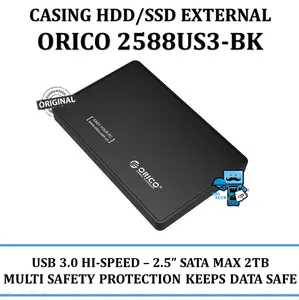 Casing HDD / SSD ORICO 2588US3-BK - USB 3.0 Tool Free External Case