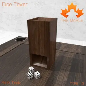 Dice Tower Type O - Rich Teak