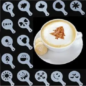 J02064 Cetakan Busa Foam Kopi Latte Art 16 Pcs