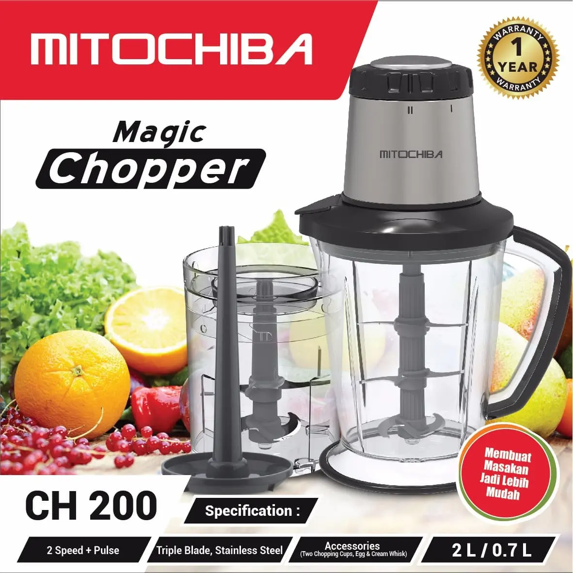 Food Chopper CH 200 Mitochiba
