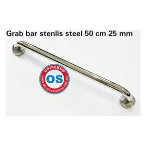 gagang kamar mandi grip bar stenlis pipa 1 inci 50 cm stenlis Os-15061