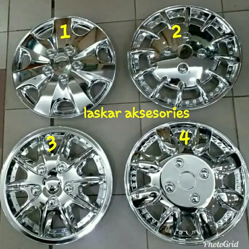 dop velg / roda mobil luxio / grand max ring 13 / 14 chrome