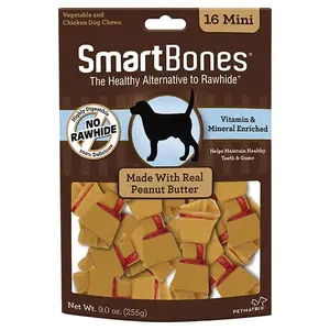 SmartBones Peanut Butter Bone Chews 16 mini - 258gr
