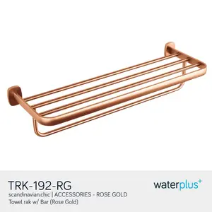 waterplus+ | Towel Rak w/ Bar (Rose Gold) | TRK-192-RG
