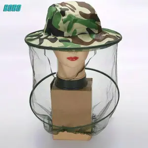 Topi Jaring Pelindung Wajah Serangga Lebah Camping Berburu Memancing