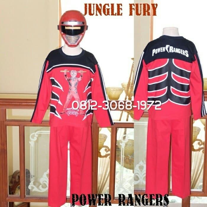 Jual Baju Kostum Karakter Superhero Anak Power Rangers JUNGLE FURY 2-11 ...