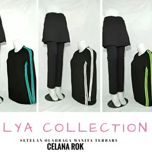 setelan senam wanita muslim rok