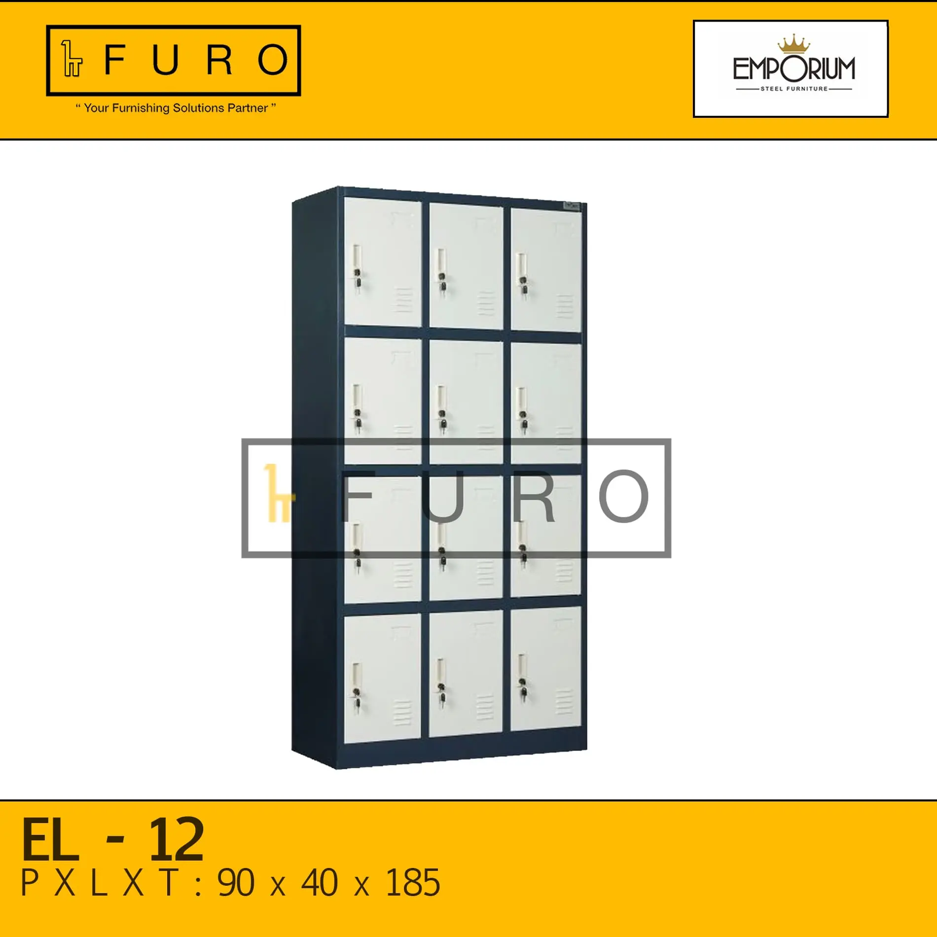 Locker Besi 12 Pintu EMPORIUM EL - 12 | FURO