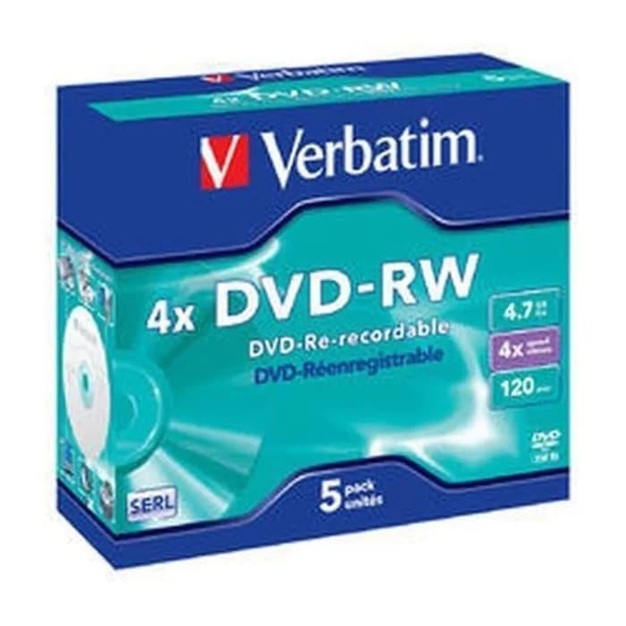 Verbatim DVD-RW 4.7 GB 4x Single Pack - 5 Disc Pack 43285 1