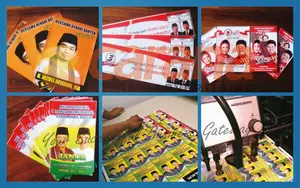 Print Cetak Stiker Sticker Caleg DPR DPD DPRD Pilkada Bahan Chromo