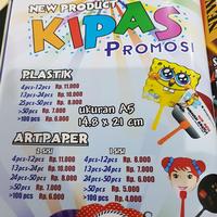 Gambar Kipas Promosi BIg Size 15x20cm print 1 sisi Bahan Artpaper dari Solarisprint Kota Surabaya 1 Tokopedia