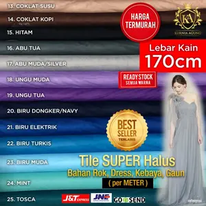 Kain Tile /Tulle/Tila Polos BAHAN ROK,GAUN,KEBAYA perMETER MURAH