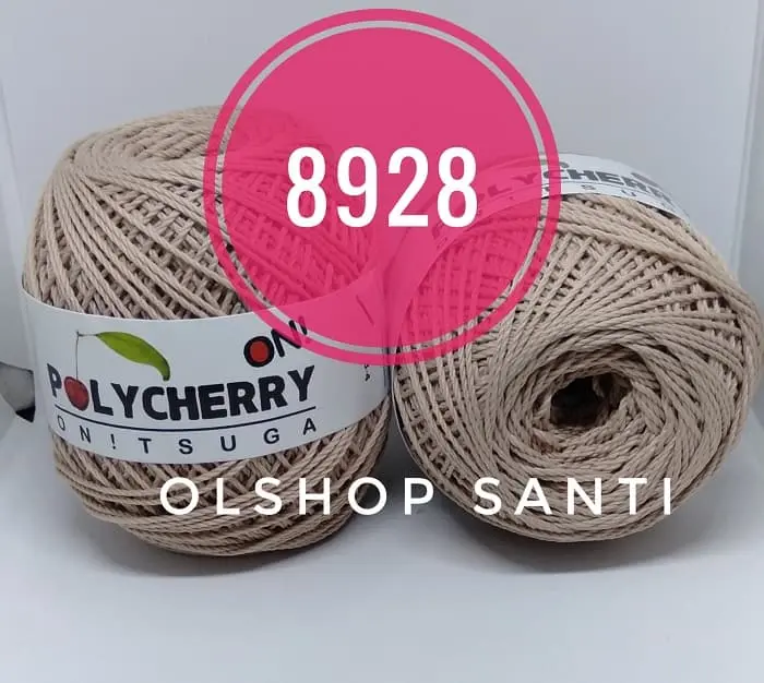 Benang Rajut POLYCHERRY Onitsuga - warna COKLAT SUSU (8928)