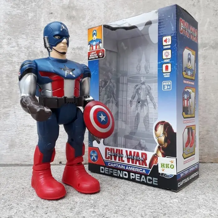 Mainan Robot kapten amerika civil war avengers bisa jalan