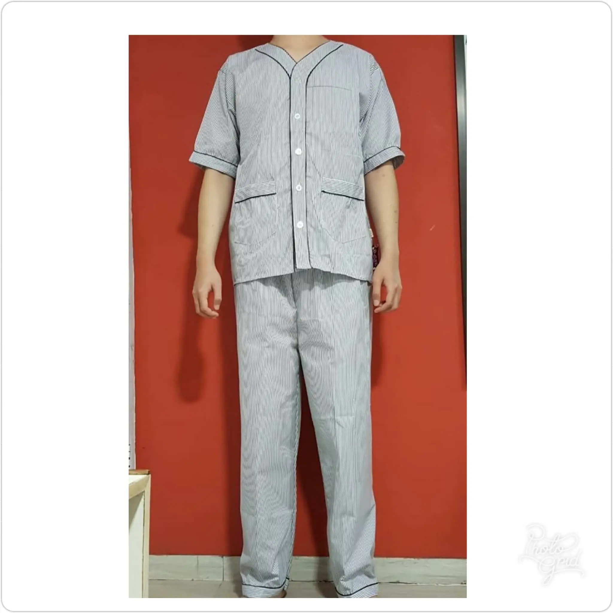 Piyama Salur Katun Jepang (M,L)