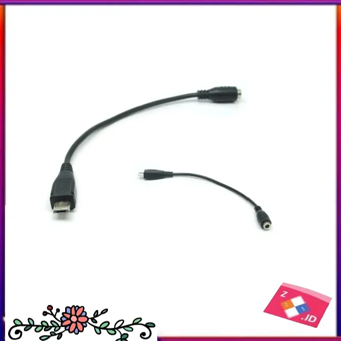 Converter Micro USB to Female Jack 3.5 x 2.1mm Adapter Cable
