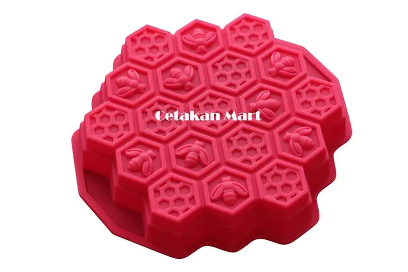 Cetakan Silikon Sabun Sarang Lebah / Honeycomb
