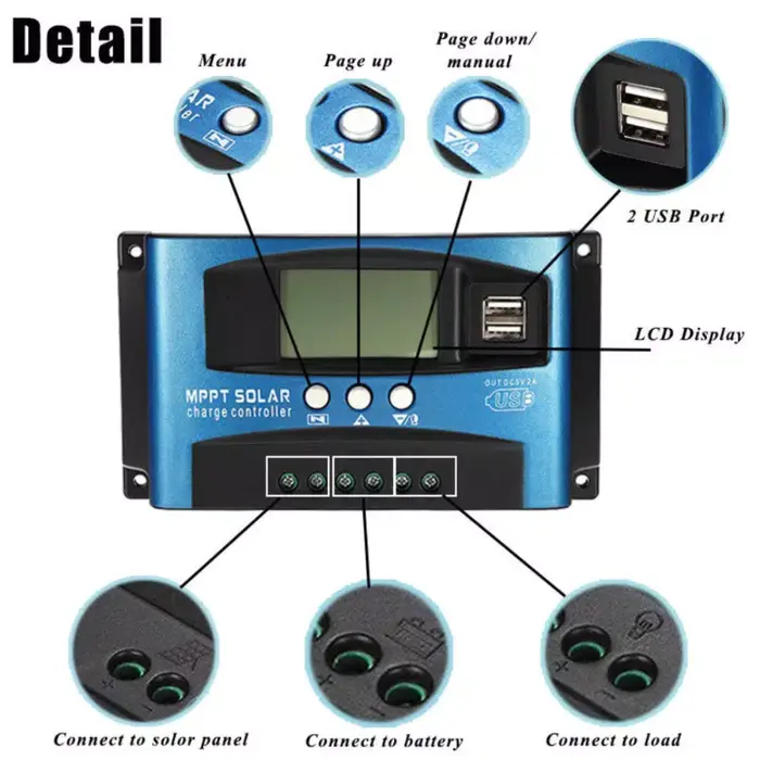Solar Charger Controller Mppt 40a 12v 24v 2