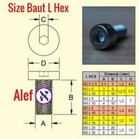 Gambar Baut L Hex M10 x 30 Stainless steel ss304 mobil motor dll dari Alef Kota Surabaya 4 Tokopedia
