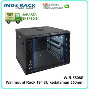 Indorack WIR5508S WIR-5508S Wallmount Rack 19" 8U Depth 550mm Single