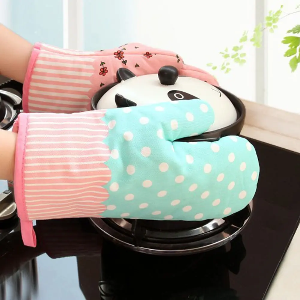 (JW) 1 Pcs Cotton Thi Kitchen Baking Cook Insulated Padded Oven