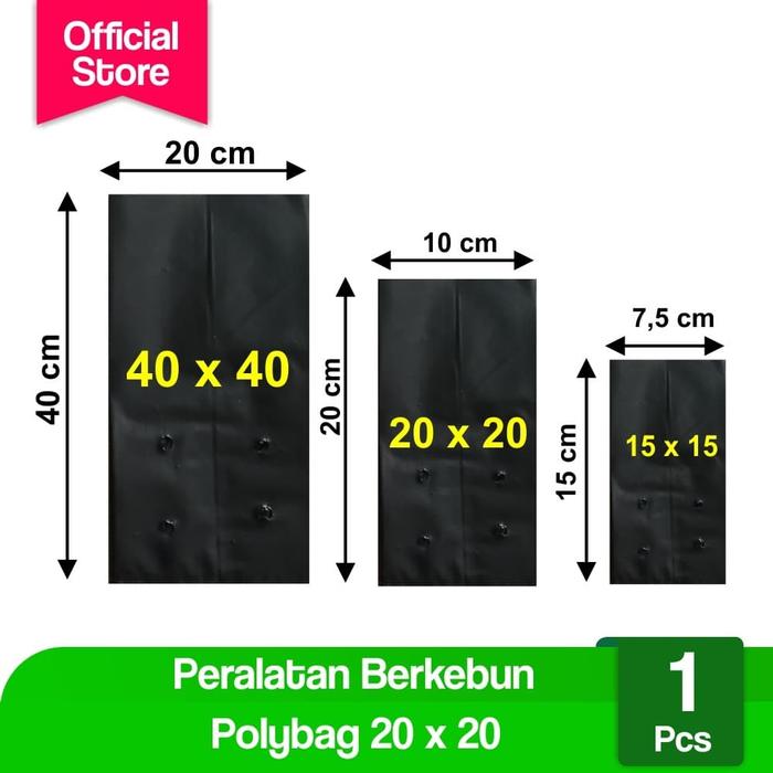 Gambar 1 Plastik polibek / Polybag 20x20 u pot kantong semai benih bibit dari Potme Farm Kota Denpasar Tokopedia