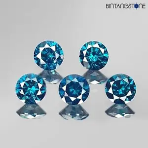 Blue Diamond 5 Pcs Natural Berlian Africa Asli VS-SI 1.2-1.3 mm