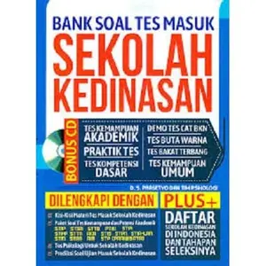BANK SOAL TES MASUK SEKOLAH KEDINASAN (BONUS CD)