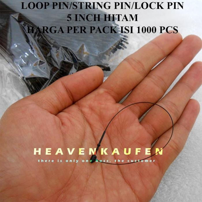 Gambar Tali Hangtag Loop Pin String Pin Lock Pin Hitam 5 inch isi 1000 pcs dari Heaven Kaufen Kota Malang Tokopedia
