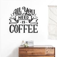 Gambar LANCARI Stiker Kaca All You Need is Coffee window wall Sticker Cutting Dinding - Hitam Doff dari LANCARI Kota Administrasi Jakarta Pusat 1 Tokopedia