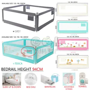 TERLARIS Safety Baby Bedrail Bed Rail Pengaman Pembatas Pagar Kasur An