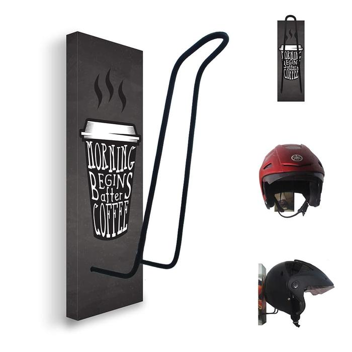 Gambar Rak Helm Motor - Coffee 109 dari Sigma Kayu Kab. Gresik Tokopedia