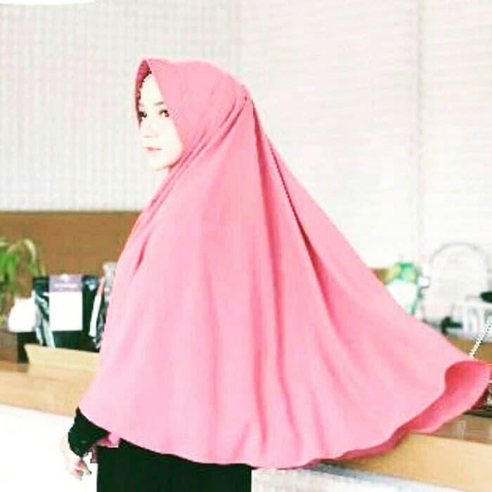Gambar SALE - Jilbab Khimar Jumbo - Hijab Syari'i Jumbo - Dusty Pink dari Aurel Babyshop Kota Tangerang Selatan Tokopedia