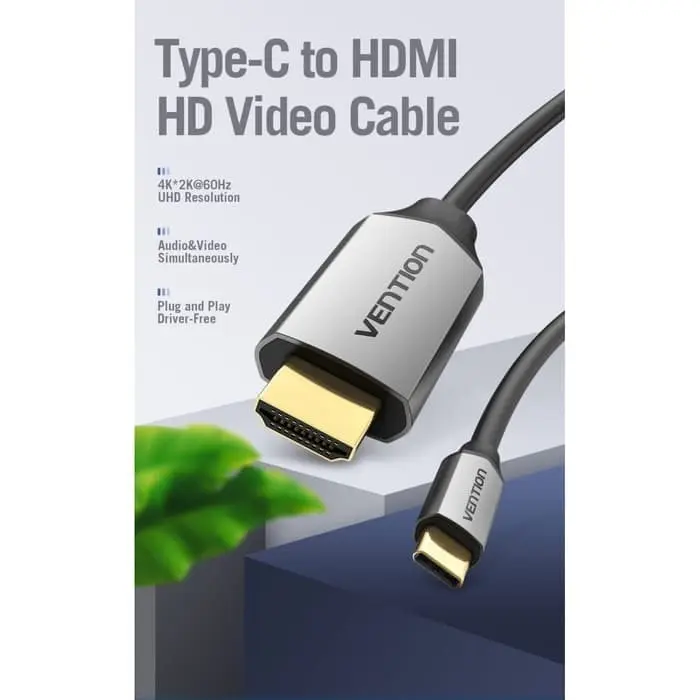Vention Kabel Adapter Converter HDTV Thunderbolt 3 USB Type C to HDMI 2