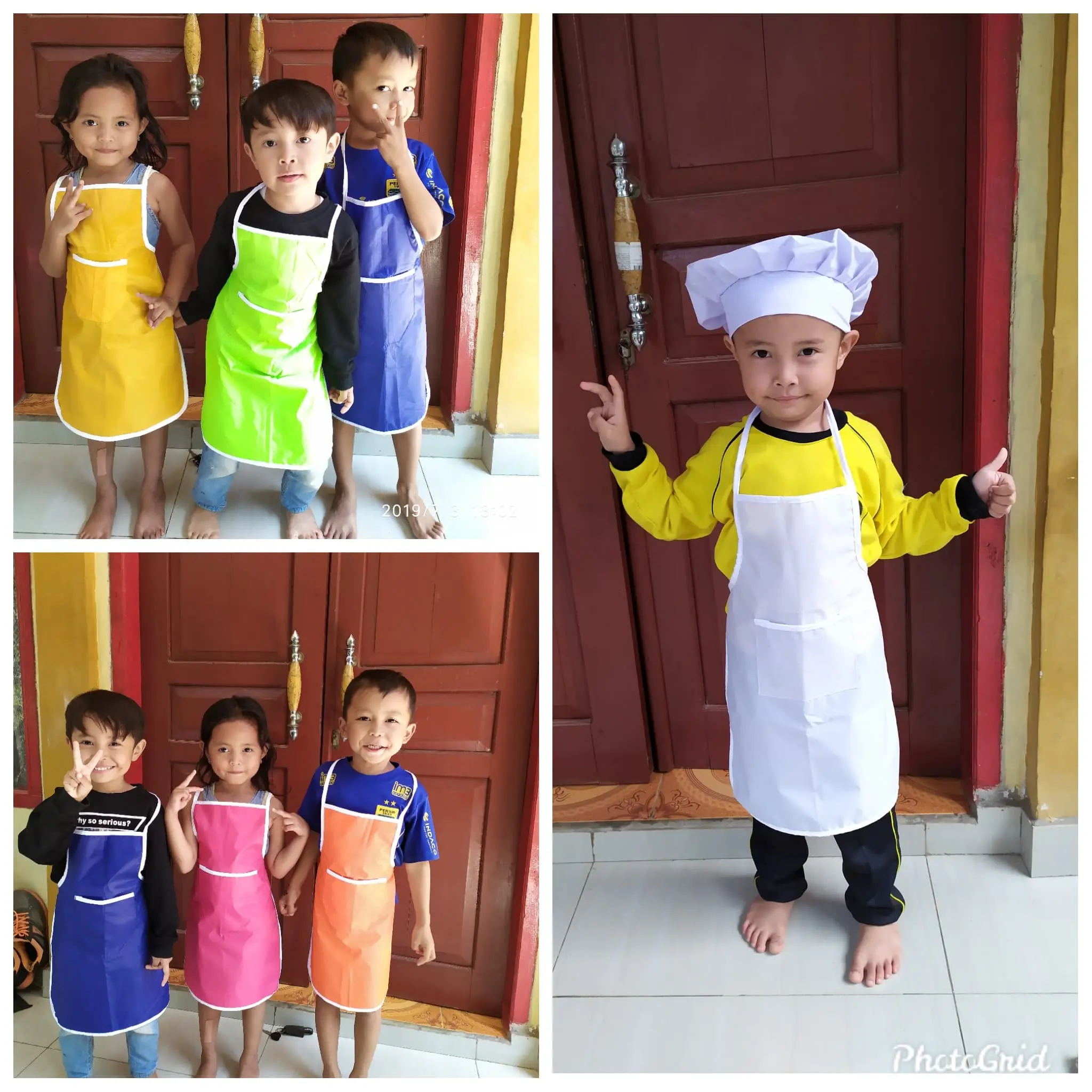 celemek anak apron anak celemek TK
