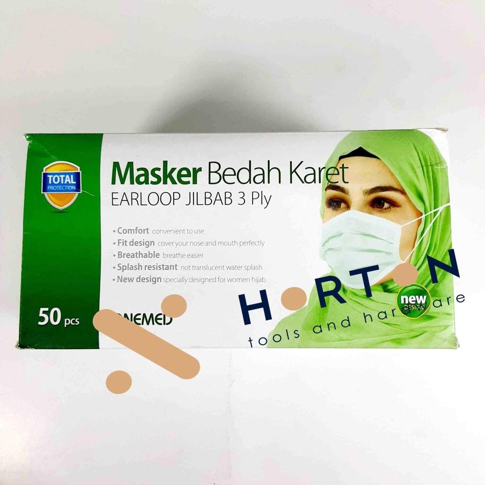 Masker Gantung 3 Ply Plus Hijau - 1 Box isi 50 OM