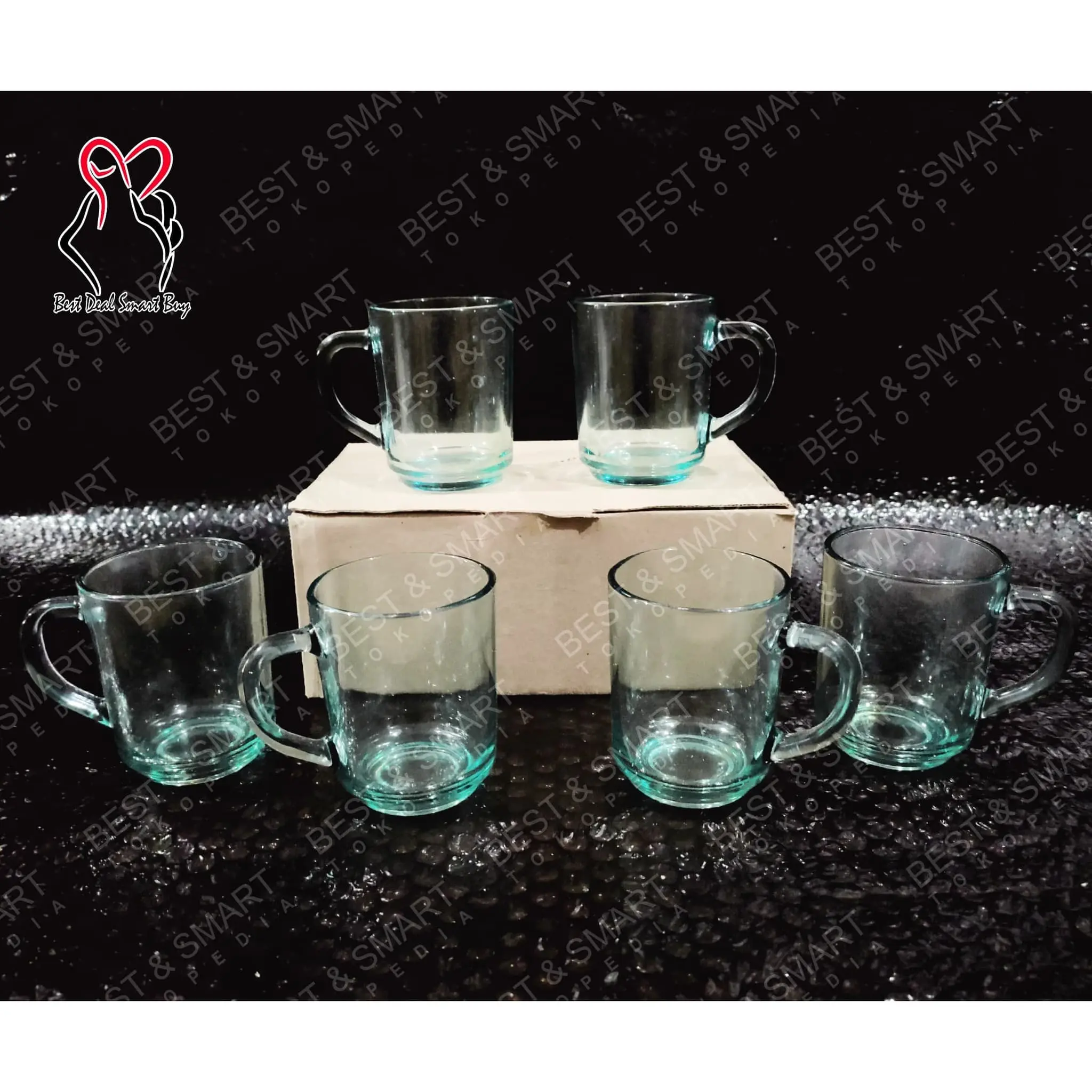 Gelas kopi / teh gagang 250ml BBC 255 / Gelas Kopi Kaca Beling