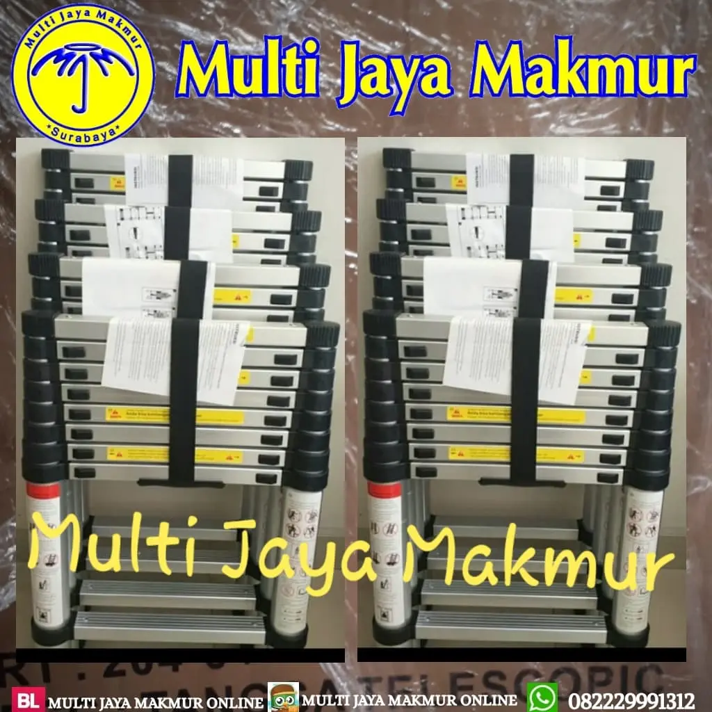 TANGGA TELESCOPIC 2.6 SINGLE STRAIGHT ALUMUNIUM/TANGGA LIPAT