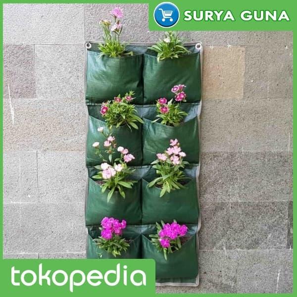 Gambar Wall Garden Planter Bag 8 Pocket Planter Bag Diding 8 Kantong EasyGrow dari Suryaguna Store Kab. Tulungagung Tokopedia