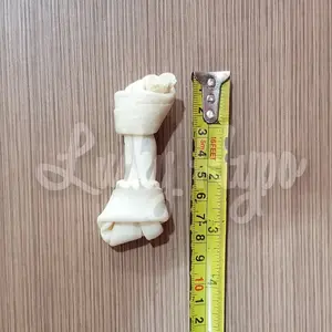 Tulang Anjing Gigitan Rawhide Knotted Bone Milk 2.5"