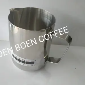 Milk Jug Thermometer 350 ml Stainless Steel Latte jug + pengukur suhu