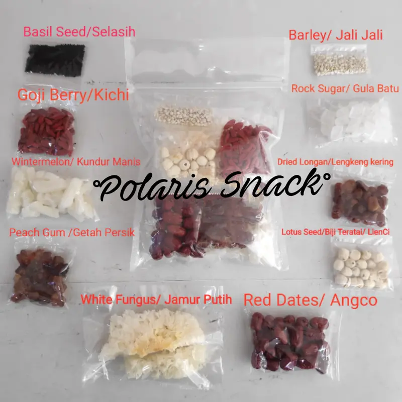 Peach Gum Dessert Paket Komplit 10 in 1 / Sekoteng Peach Gum 0