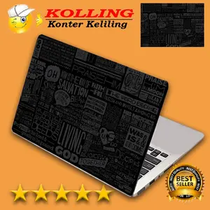 Garskin Laptop words black Skin Laptop Stiker Laptop