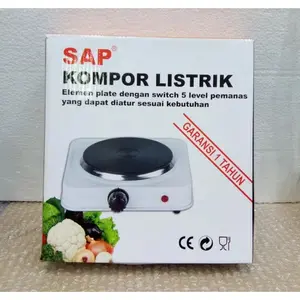 SAP Kompor Listrik Elemen Plate 5 Level Pemanas 200-600 Watts Garansi 1 Tahun Alat Bantu Rumah Tangga ESMC-2018