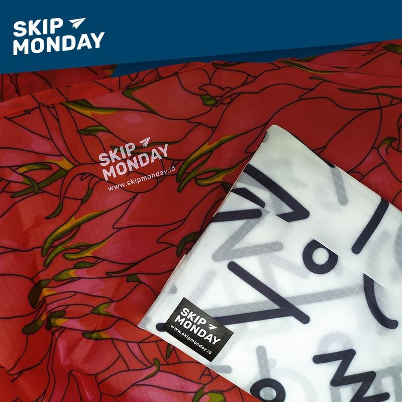 Skip Monday Shopping Bag | Memphis Road- Tas Belanja Lipat Polyester 2