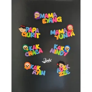 Magnet kulkas custom nama / Hiasan kulkas