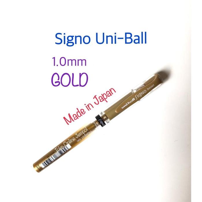 Gambar GOLD Pulpen Signo 1.0 Uni-Ball Pigment Ink 665190 Pen ATK0850SG dari Toko Online Jempol Kota Administrasi Jakarta Pusat Tokopedia